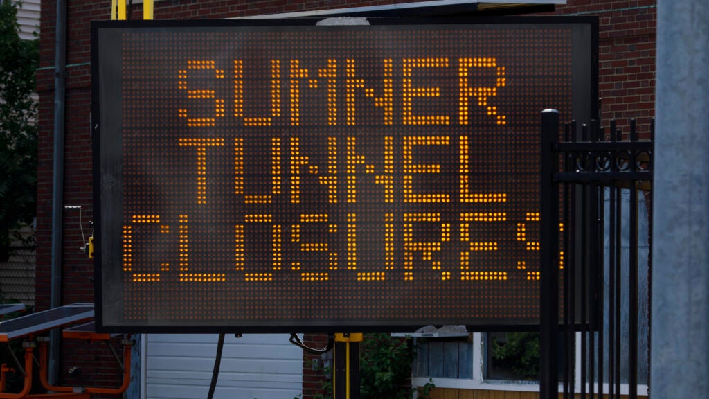 The inbound entrance of the Sumner Tunnel in East Boston on June 10, 2022.